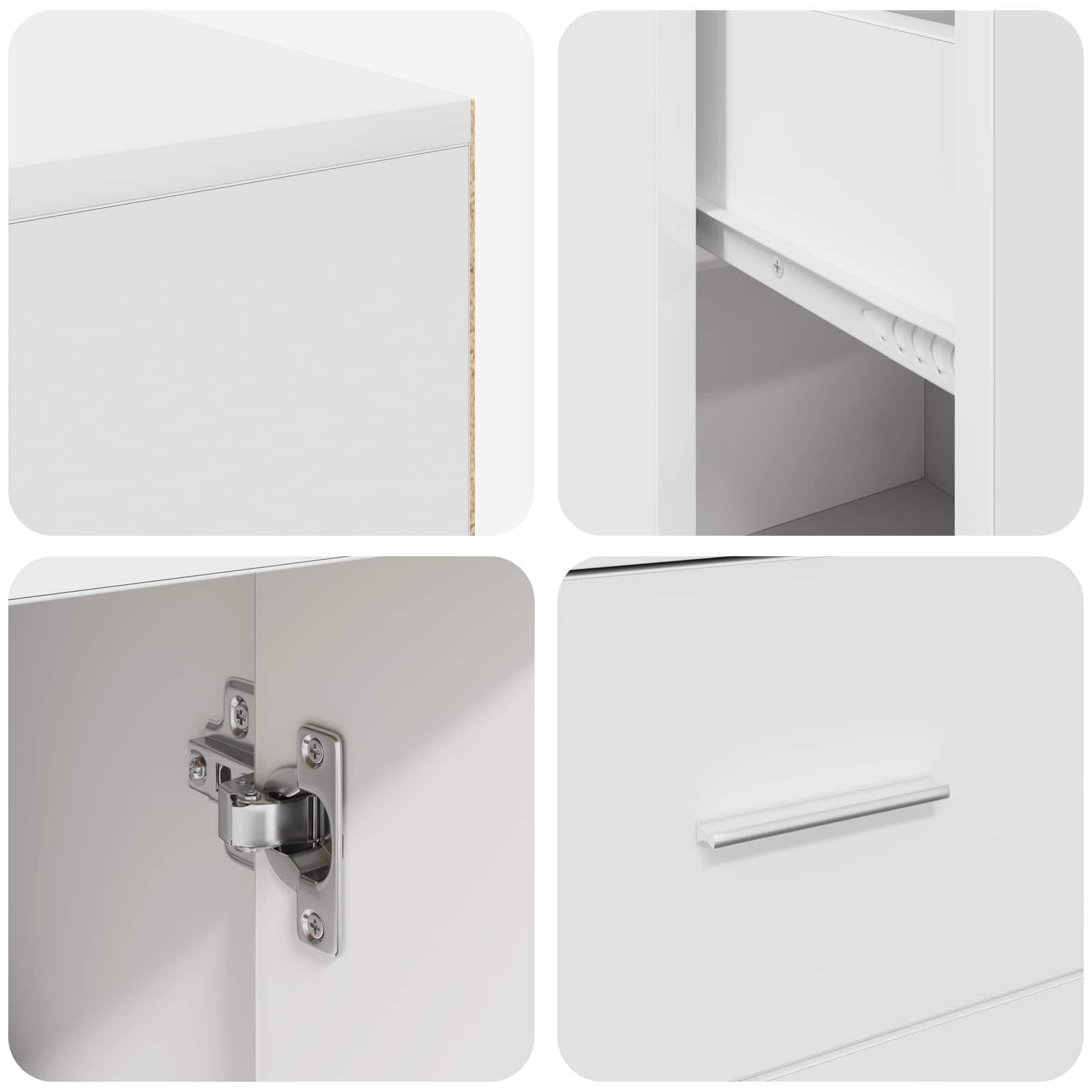 Scrivania ad angolo con cassetto Bianco 102 x 88 x 75 cm