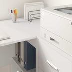 Scrivania ad angolo con cassetto Bianco 102 x 88 x 75 cm