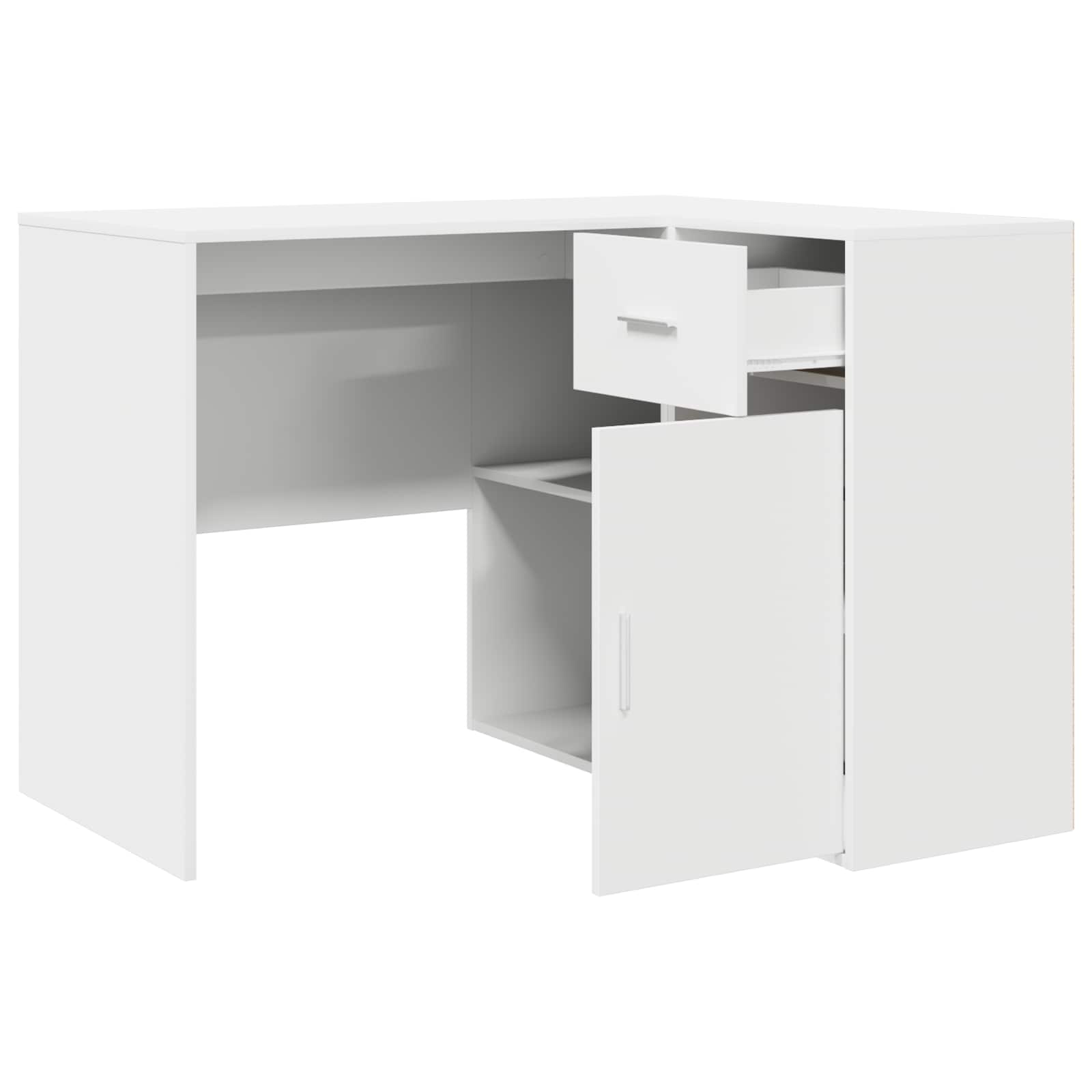 Scrivania ad angolo con cassetto Bianco 102 x 88 x 75 cm