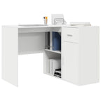 Scrivania ad angolo con cassetto Bianco 102 x 88 x 75 cm