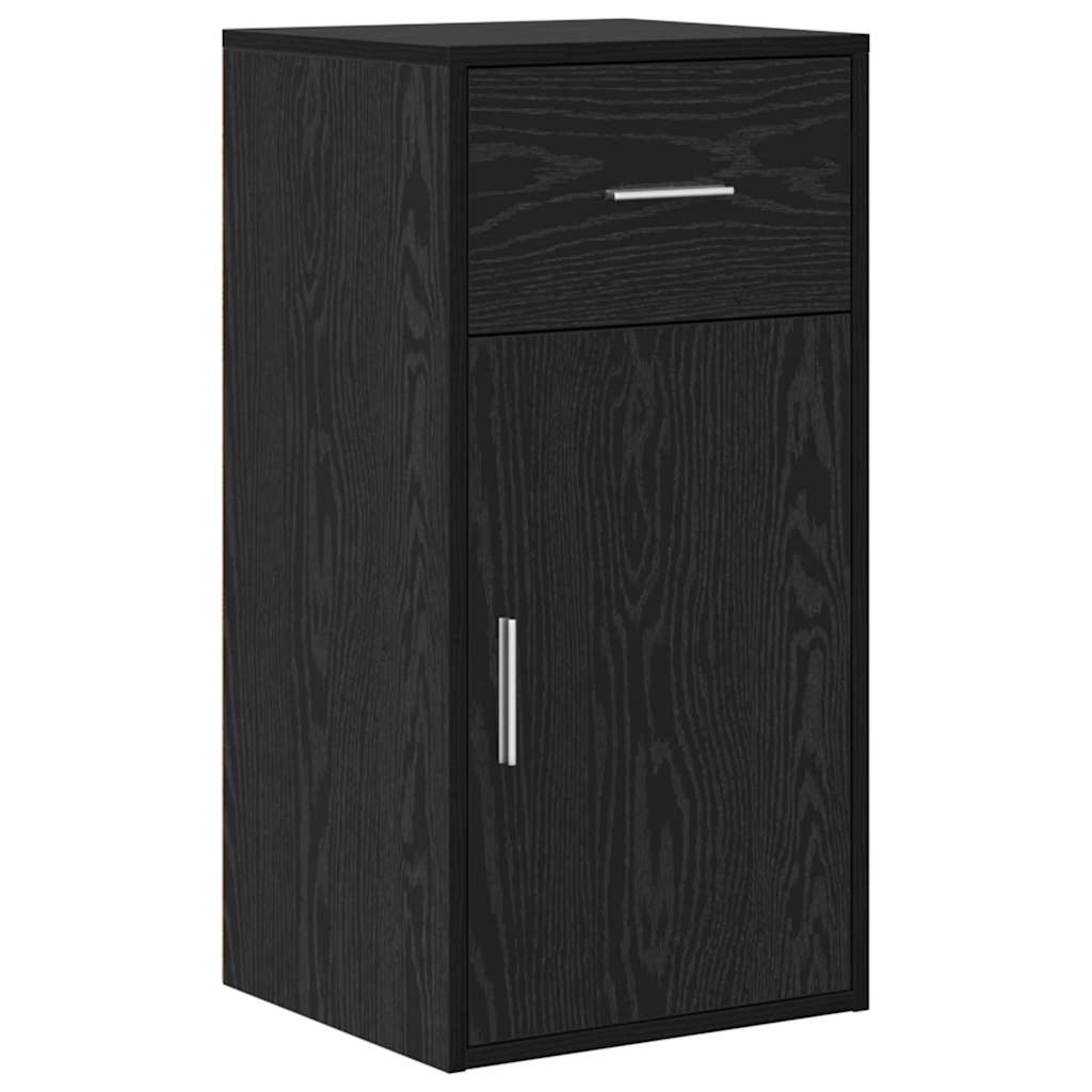 Scrivania ad angolo con cassetto Rovere Nero 102 x 88 x 75 cm