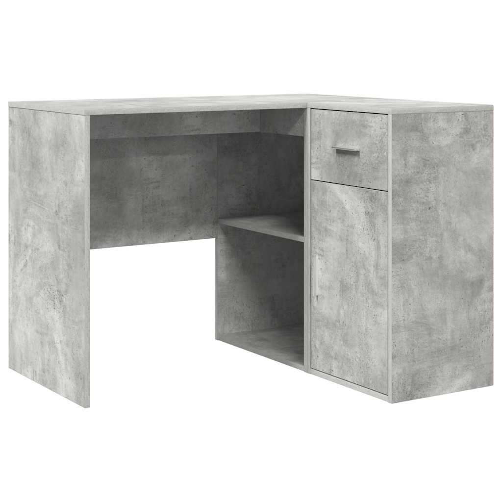 Scrivania ad angolo Grigio cemento 102 x 88 x 75 cm