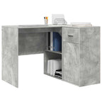 Scrivania ad angolo Grigio cemento 102 x 88 x 75 cm