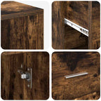 Scrivania ad angolo con cassetto Rovere fumé 102 x 88 x 75 cm