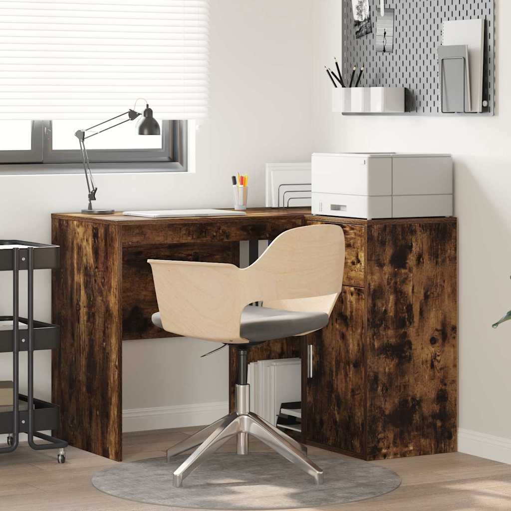 Scrivania ad angolo con cassetto Rovere fumé 102 x 88 x 75 cm