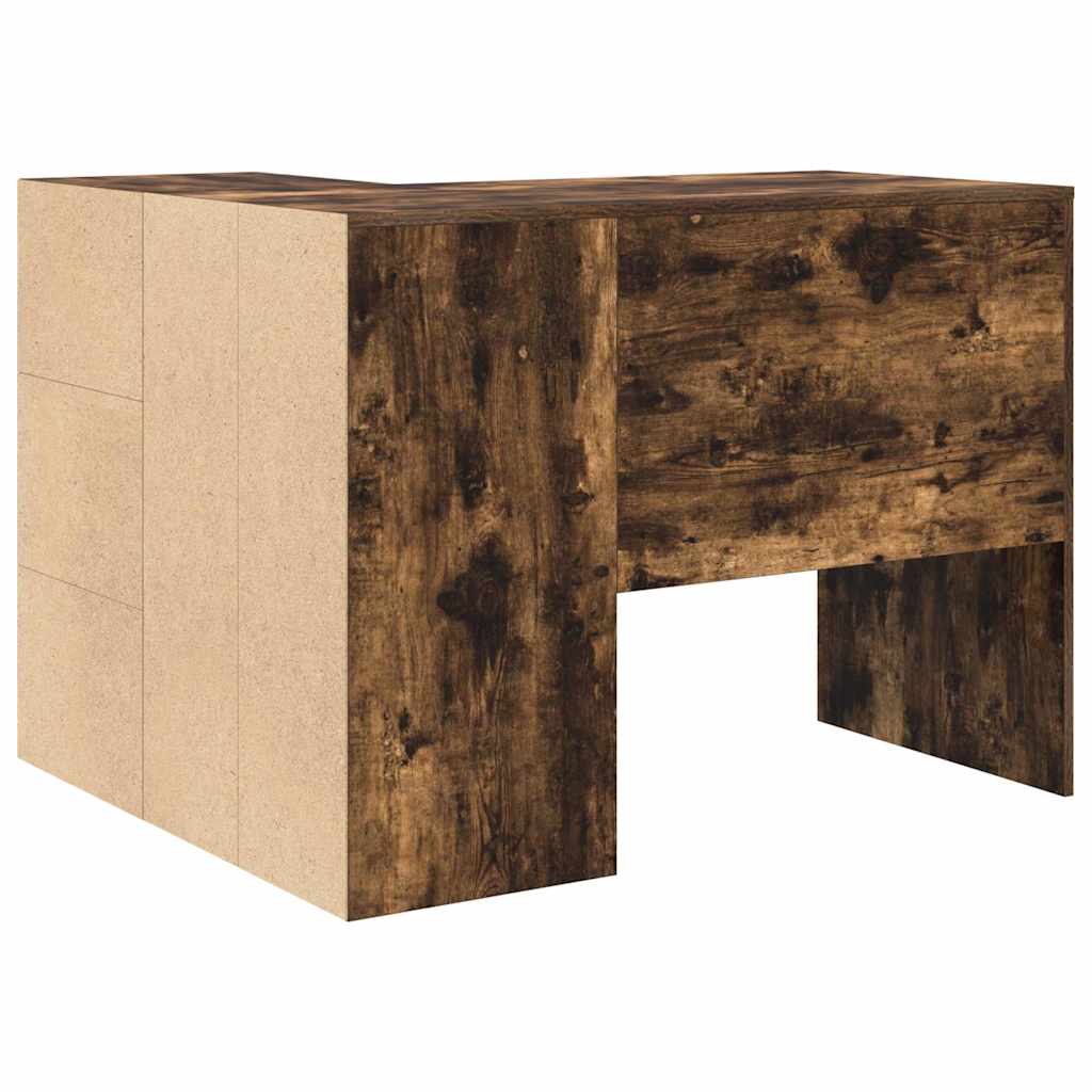 Scrivania ad angolo con cassetto Rovere fumé 102 x 88 x 75 cm