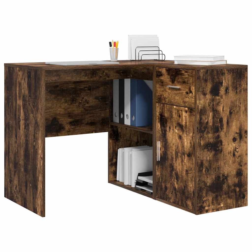 Scrivania ad angolo con cassetto Rovere fumé 102 x 88 x 75 cm