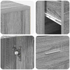Scrivania ad angolo con cassetto Grigio Sonoma 102 x 88 x 75 cm