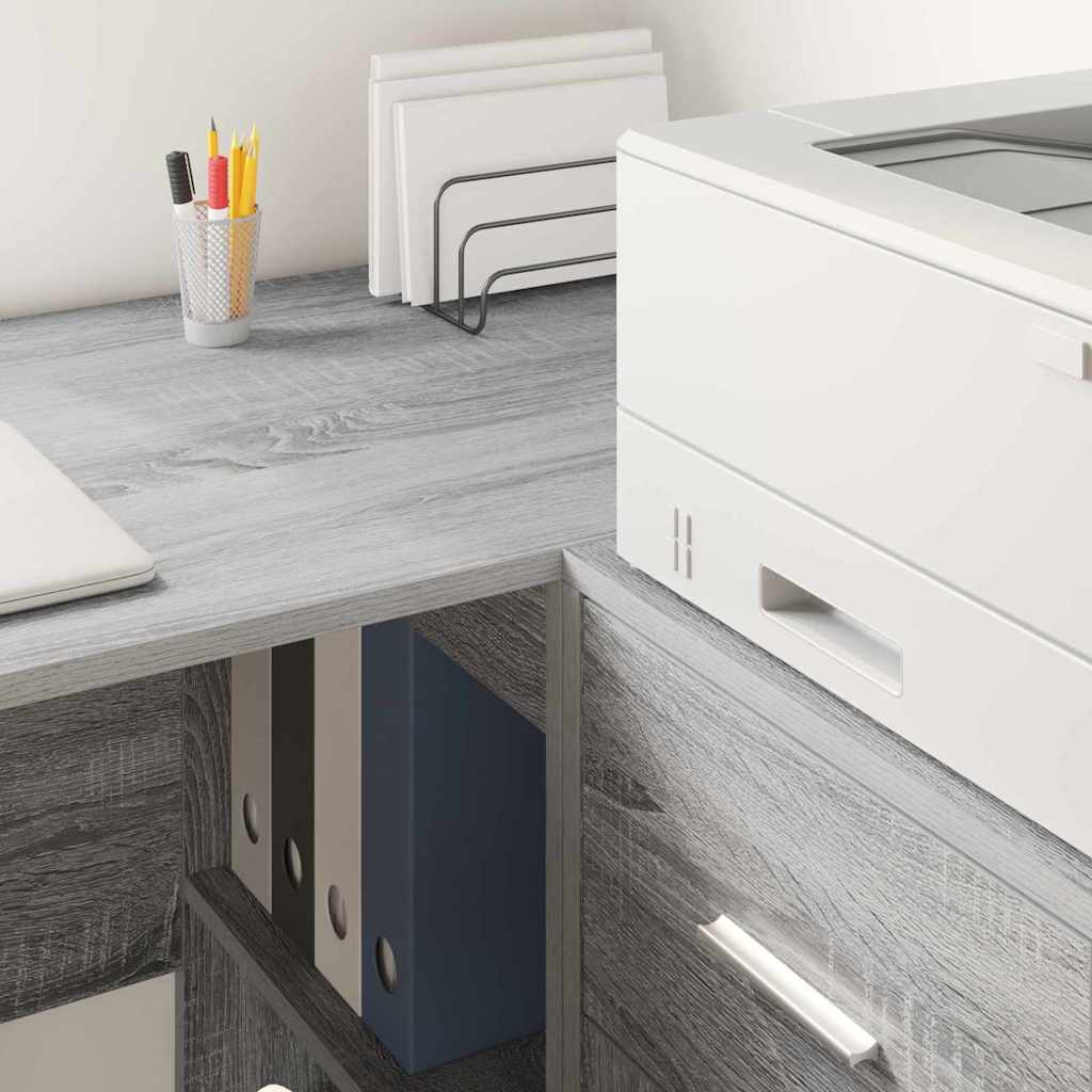 Scrivania ad angolo con cassetto Grigio Sonoma 102 x 88 x 75 cm