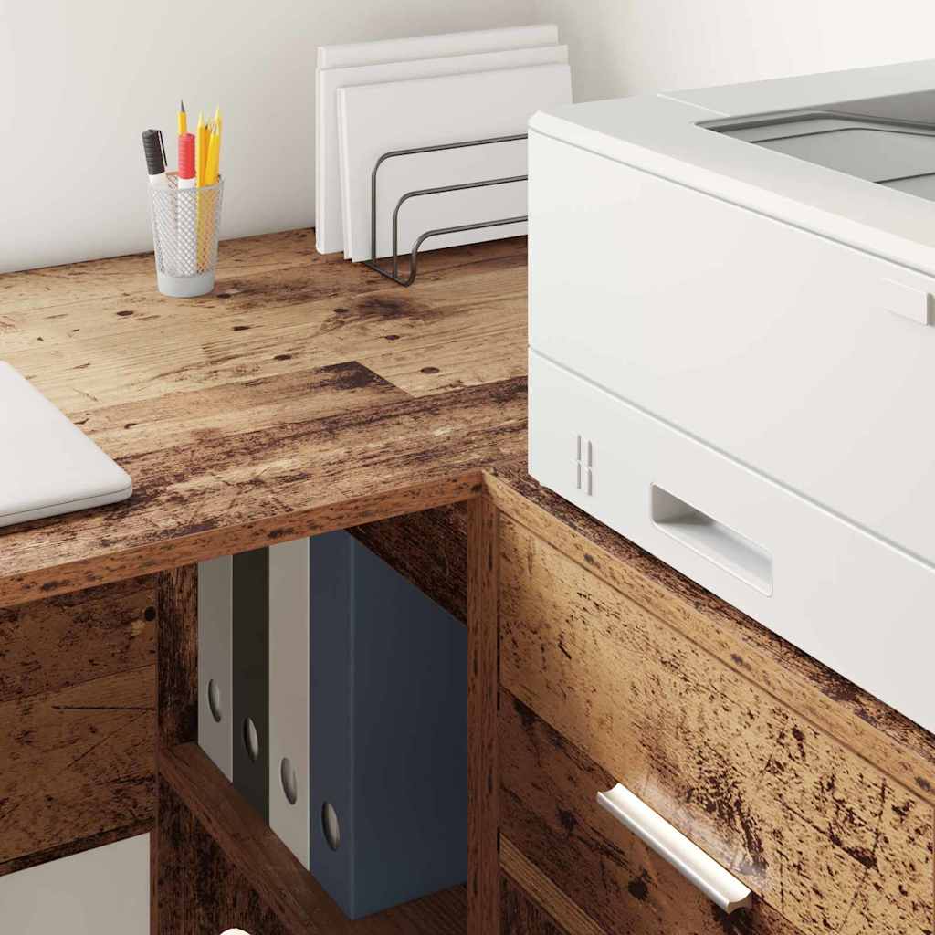 Scrivania ad angolo con cassetto Legno vecchio 102 x 88 x 75 cm