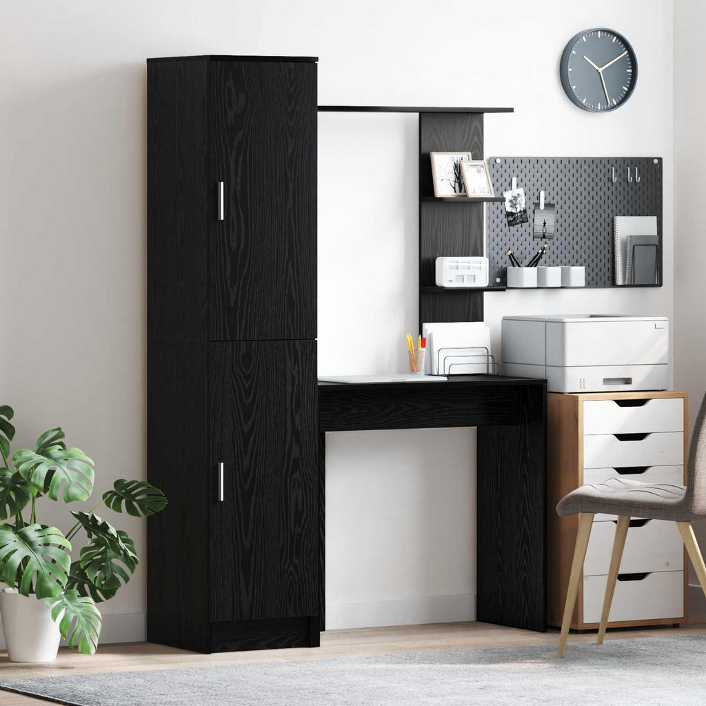 Scrivania 2 pcs Rovere Nero