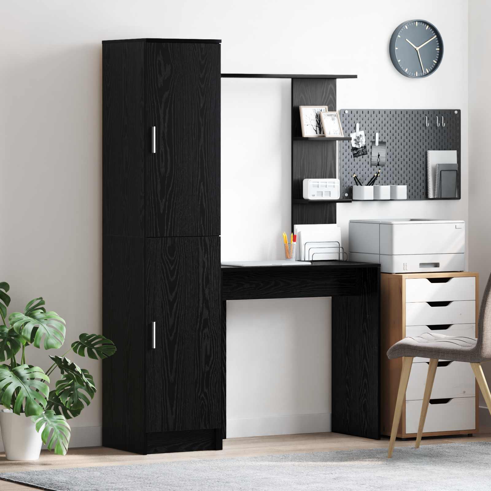 Scrivania 2 pcs Rovere Nero