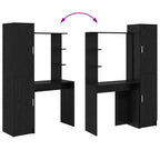 Scrivania 2 pcs Rovere Nero