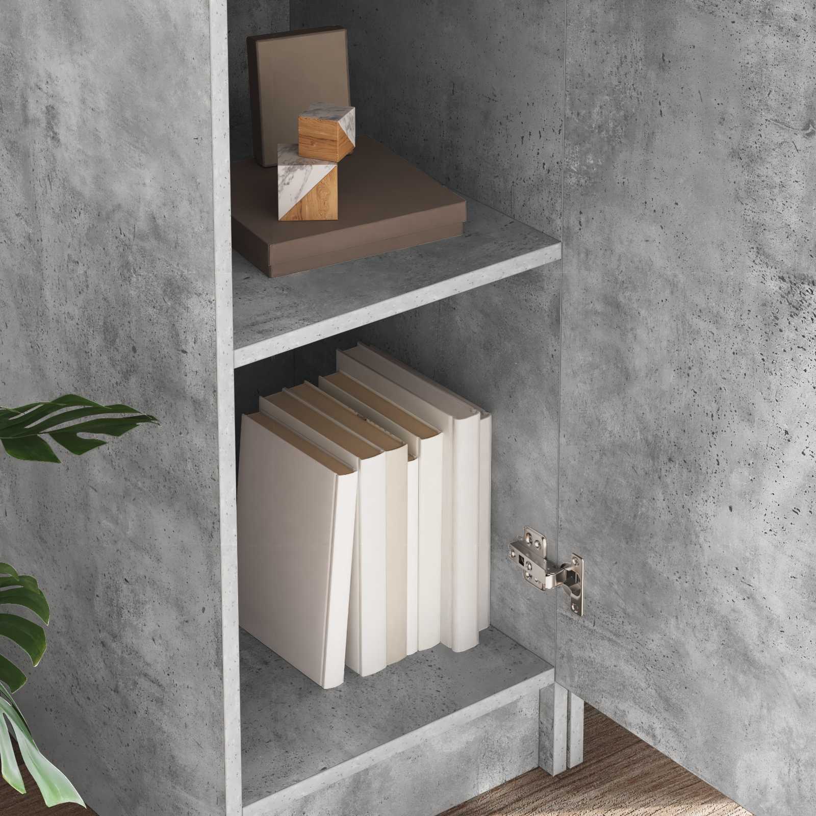 Scrivania 2 pcs Grigio cemento