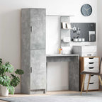 Scrivania 2 pcs Grigio cemento