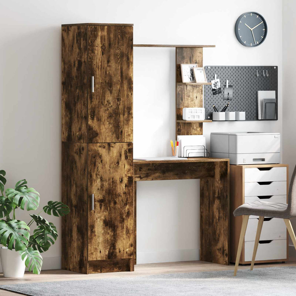 Scrivania 2 pcs Rovere fumé