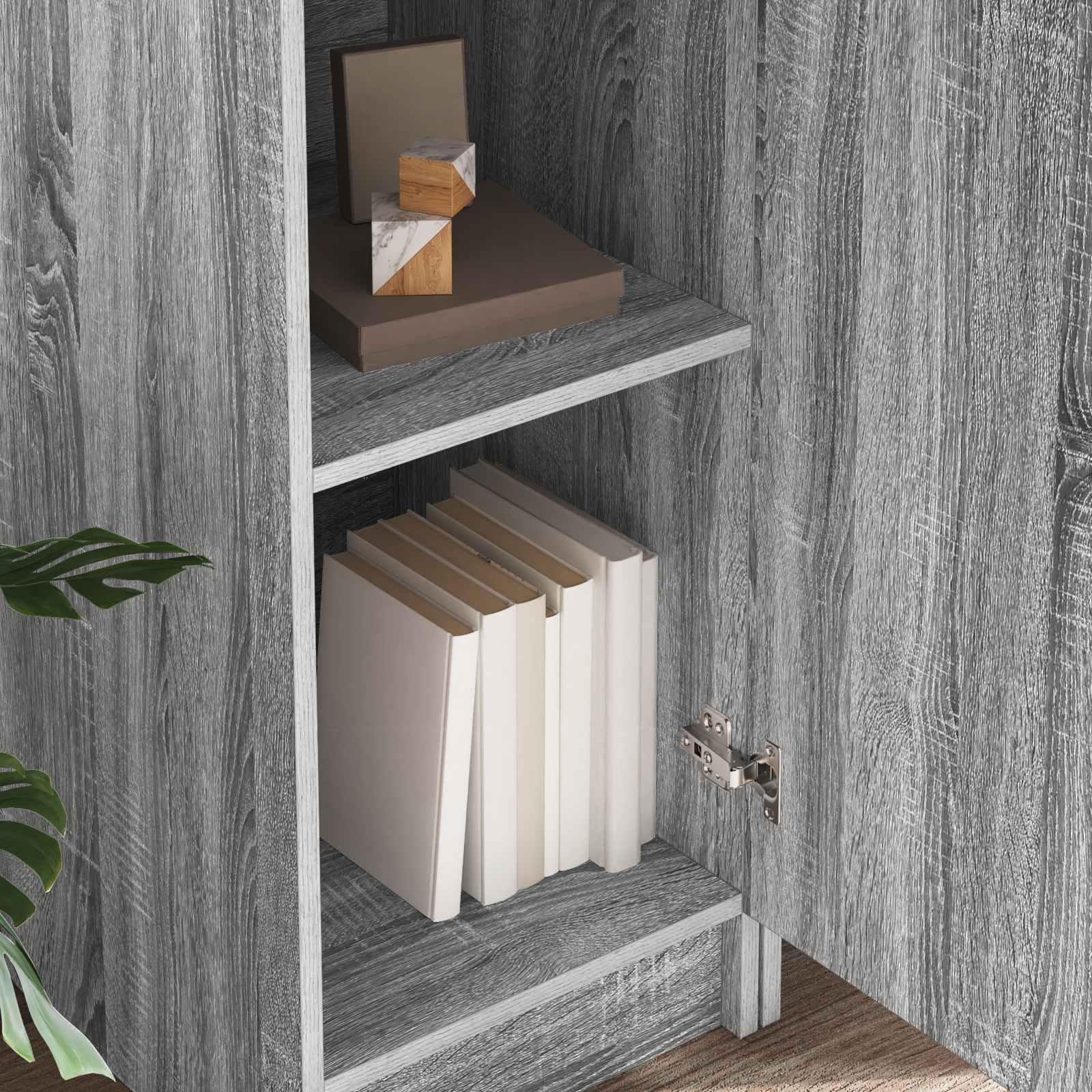 Scrivania 2 pcs Grigio Sonoma