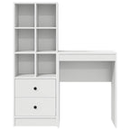 Scrivania con cassetto con lo scaffale 2 pcs Bianco