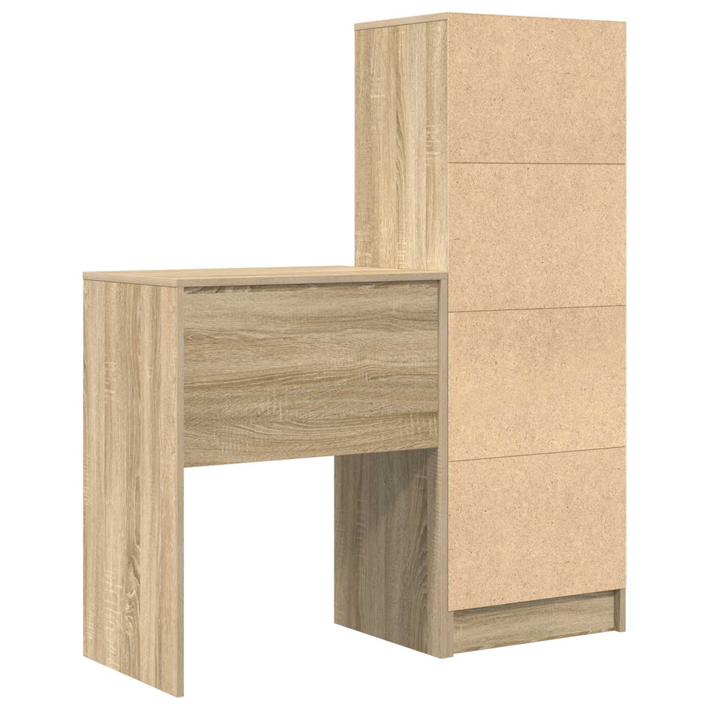 Scrivania con cassetto con lo scaffale 2 pcs Rovere Sonoma