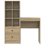 Scrivania con cassetto con lo scaffale 2 pcs Rovere Sonoma