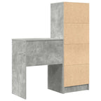 Scrivania con cassetto con lo scaffale 2 pcs Grigio cemento