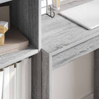 Scrivania con cassetto con lo scaffale 2 pcs Grigio Sonoma