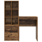 Scrivania con cassetto con lo scaffale 2 pcs Legno vecchio