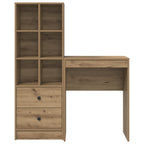 Scrivania con cassetto con lo scaffale 2 pcs Rovere artigianale