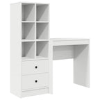 Scrivania con cassetto con lo scaffale 2 pcs Bianco