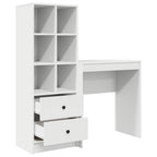 Scrivania con cassetto con lo scaffale 2 pcs Bianco