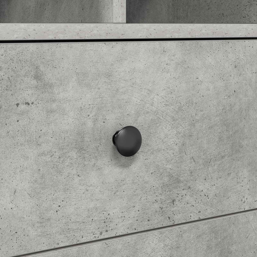 Scrivania con cassetto con lo scaffale 2 pcs Grigio cemento