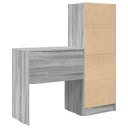 Scrivania con cassetto con lo scaffale 2 pcs Grigio Sonoma