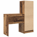 Scrivania con cassetto con lo scaffale 2 pcs Legno vecchio