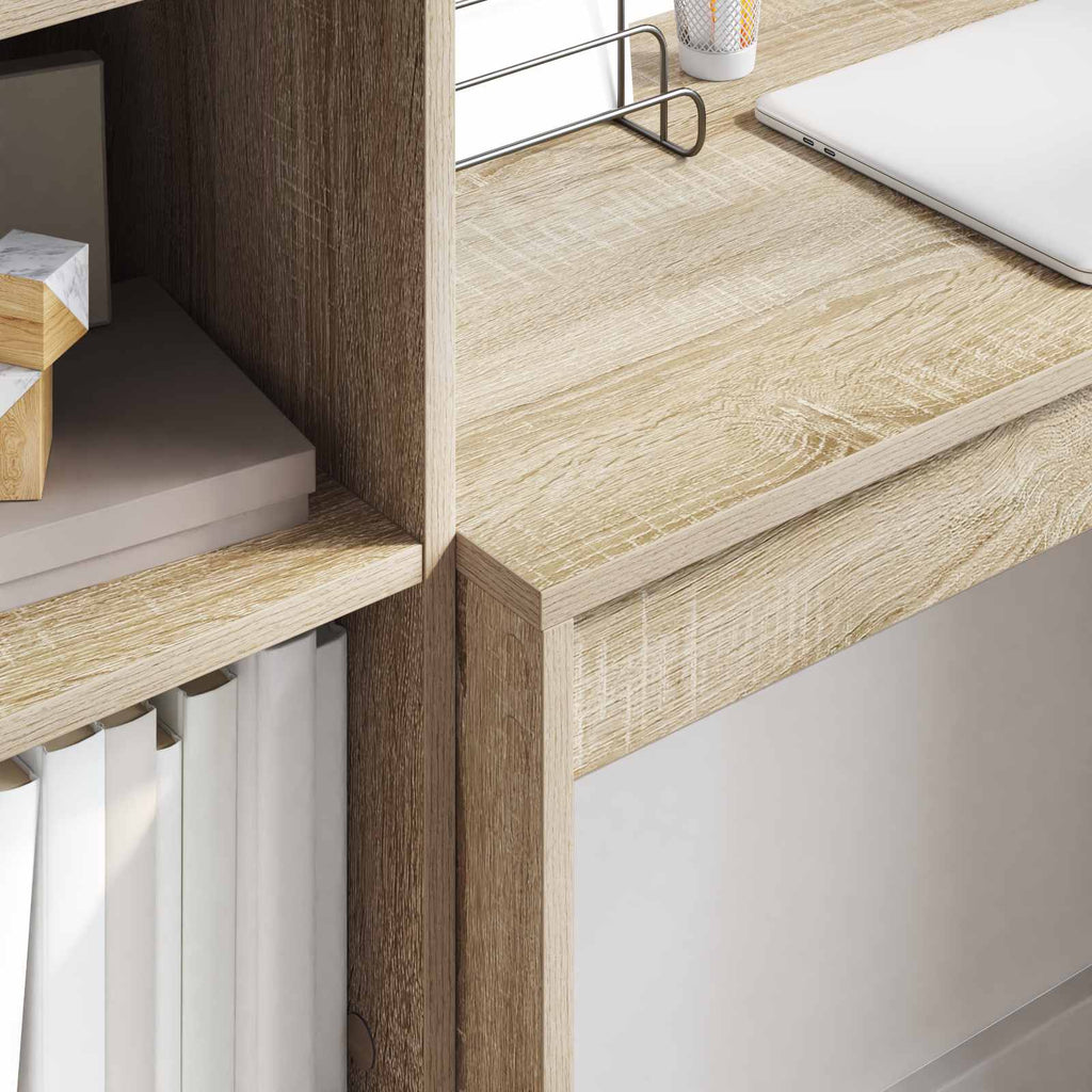 Scrivania con cassetto con lo scaffale 2 pcs Rovere Sonoma