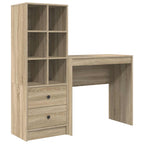 Scrivania con cassetto con lo scaffale 2 pcs Rovere Sonoma