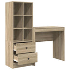 Scrivania con cassetto con lo scaffale 2 pcs Rovere Sonoma