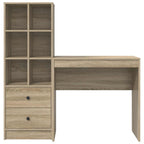 Scrivania con cassetto con lo scaffale 2 pcs Rovere Sonoma