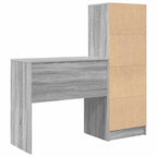 Scrivania con cassetto con lo scaffale 2 pcs Grigio Sonoma