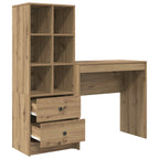 Scrivania con cassetto con lo scaffale 2 pcs Rovere artigianale