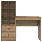 Scrivania con cassetto con lo scaffale 2 pcs Rovere artigianale