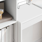 Scrivania con cassetto con lo scaffale 2 pcs Bianco