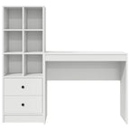 Scrivania con cassetto con lo scaffale 2 pcs Bianco