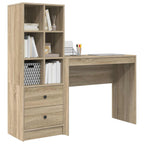 Scrivania con cassetto con lo scaffale 2 pcs Rovere Sonoma