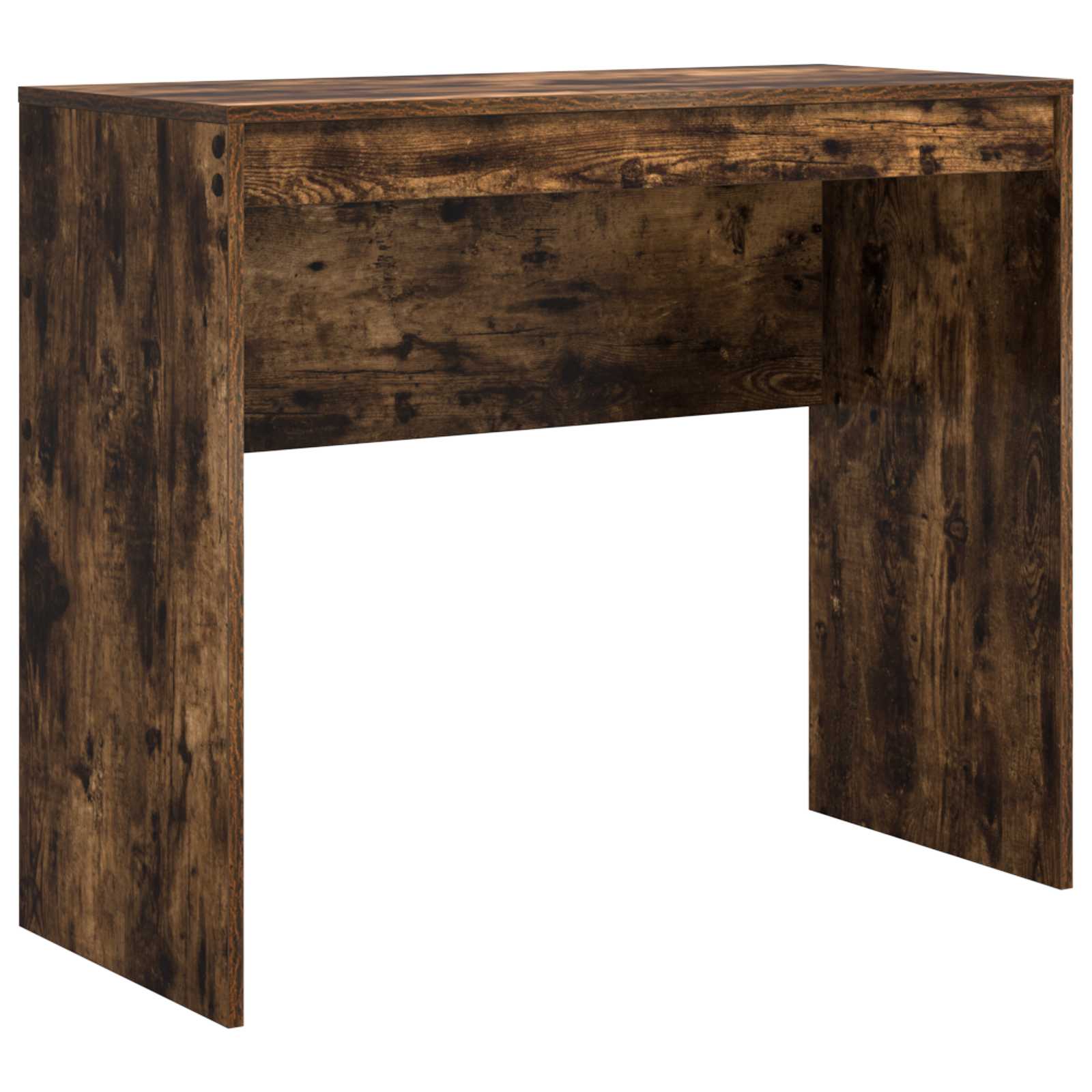 Scrivania con cassetto con lo scaffale 2 pcs Rovere fumé