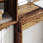 Scrivania con cassetto con lo scaffale 2 pcs Legno vecchio