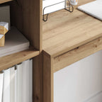Scrivania con cassetto con lo scaffale 2 pcs Rovere artigianale
