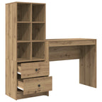 Scrivania con cassetto con lo scaffale 2 pcs Rovere artigianale