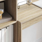 Scrivania con cassetto con lo scaffale 2 pcs Rovere Sonoma