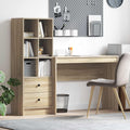 Scrivania con cassetto con lo scaffale 2 pcs Rovere Sonoma