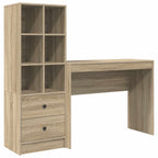 Scrivania con cassetto con lo scaffale 2 pcs Rovere Sonoma